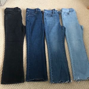 Uniqlo flare high rise jean bundle (petite)